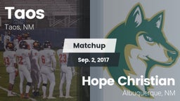 Matchup: Taos  vs. Hope Christian  2017