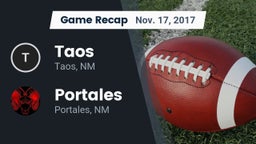 Recap: Taos  vs. Portales  2017
