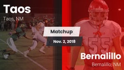 Matchup: Taos  vs. Bernalillo  2018