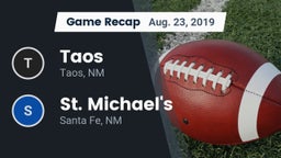 Recap: Taos  vs. St. Michael's  2019
