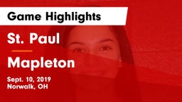 St. Paul  vs Mapleton  Game Highlights - Sept. 10, 2019