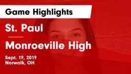 St. Paul  vs Monroeville High Game Highlights - Sept. 19, 2019