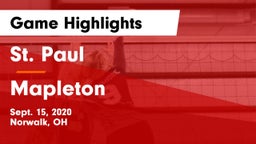 St. Paul  vs Mapleton  Game Highlights - Sept. 15, 2020