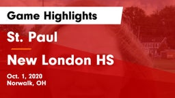 St. Paul  vs New London HS Game Highlights - Oct. 1, 2020