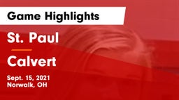 St. Paul  vs Calvert  Game Highlights - Sept. 15, 2021