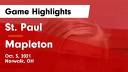 St. Paul  vs Mapleton Game Highlights - Oct. 5, 2021