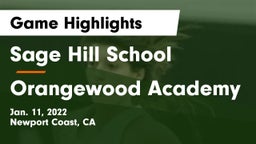 Sage Hill School vs Orangewood Academy Game Highlights - Jan. 11, 2022