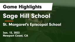 Sage Hill School vs St. Margaret's Episcopal School Game Highlights - Jan. 13, 2022