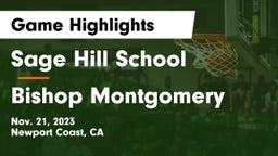 Sage Hill School vs Bishop Montgomery  Game Highlights - Nov. 21, 2023