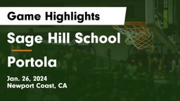 Sage Hill School vs Portola  Game Highlights - Jan. 26, 2024