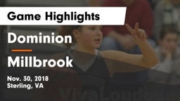 Dominion  vs Millbrook  Game Highlights - Nov. 30, 2018