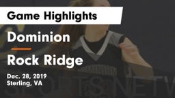 Dominion  vs Rock Ridge  Game Highlights - Dec. 28, 2019