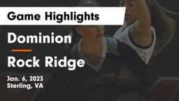 Dominion  vs Rock Ridge  Game Highlights - Jan. 6, 2023
