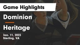 Dominion  vs Heritage  Game Highlights - Jan. 11, 2023