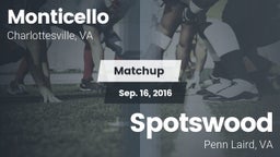 Matchup: Monticello High vs. Spotswood  2016