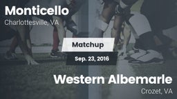 Matchup: Monticello High vs. Western Albemarle  2016