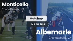 Matchup: Monticello High vs. Albemarle  2016