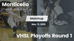 Matchup: Monticello High vs. VHSL Playoffs Round 1 2016