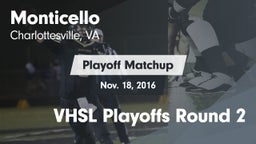 Matchup: Monticello High vs. VHSL Playoffs Round 2 2016