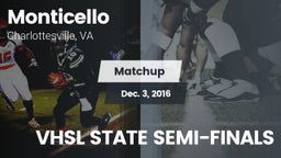 Matchup: Monticello High vs. VHSL STATE SEMI-FINALS 2016