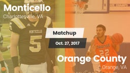 Matchup: Monticello High vs. Orange County  2017