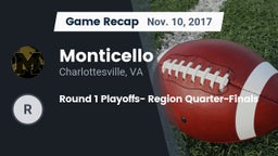 Recap: Monticello  vs. Round 1 Playoffs- Region Quarter-Finals 2017