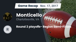 Recap: Monticello  vs. Round 2 playoffs- Region Semi-Finals 2017