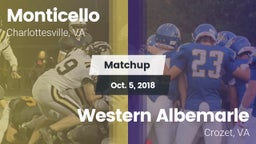 Matchup: Monticello High vs. Western Albemarle  2018