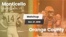 Matchup: Monticello High vs. Orange County  2018