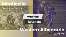 Matchup: Monticello High vs. Western Albemarle  2019