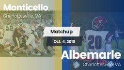 Matchup: Monticello High vs. Albemarle  2019