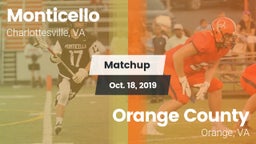 Matchup: Monticello High vs. Orange County  2019