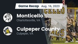 Recap: Monticello  vs. Culpeper County  2023