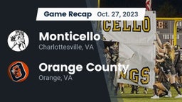 Recap: Monticello  vs. Orange County  2023