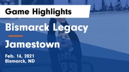 Bismarck Legacy  vs Jamestown  Game Highlights - Feb. 16, 2021