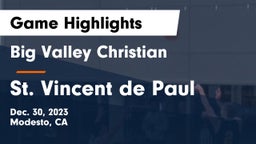 Big Valley Christian  vs St. Vincent de Paul Game Highlights - Dec. 30, 2023