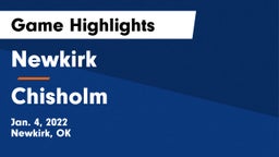 Newkirk  vs Chisholm  Game Highlights - Jan. 4, 2022