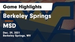 Berkeley Springs  vs MSD  Game Highlights - Dec. 29, 2021