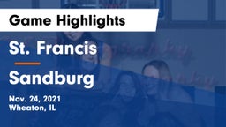 St. Francis  vs Sandburg  Game Highlights - Nov. 24, 2021