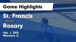 St. Francis  vs Rosary  Game Highlights - Feb. 1, 2022