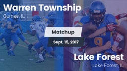 Matchup: Warren Township High vs. Lake Forest  2017