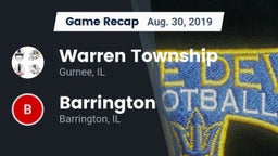 Recap: Warren Township  vs. Barrington  2019