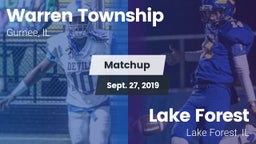 Matchup: Warren Township High vs. Lake Forest  2019