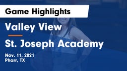 Valley View  vs St. Joseph Academy  Game Highlights - Nov. 11, 2021