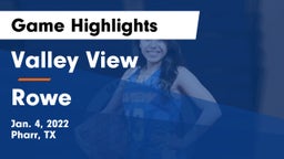Valley View  vs Rowe  Game Highlights - Jan. 4, 2022