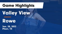 Valley View  vs Rowe  Game Highlights - Jan. 28, 2022