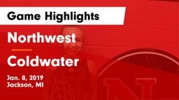 Northwest  vs Coldwater  Game Highlights - Jan. 8, 2019
