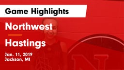 Northwest  vs Hastings  Game Highlights - Jan. 11, 2019