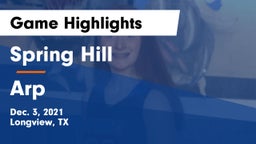 Spring Hill  vs Arp  Game Highlights - Dec. 3, 2021