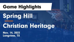 Spring Hill  vs Christian Heritage Game Highlights - Nov. 14, 2023